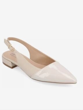 JOURNEE BERTIE FLAT NEW IN BOX SIZE 10 BONE SLINGBACK FLATS